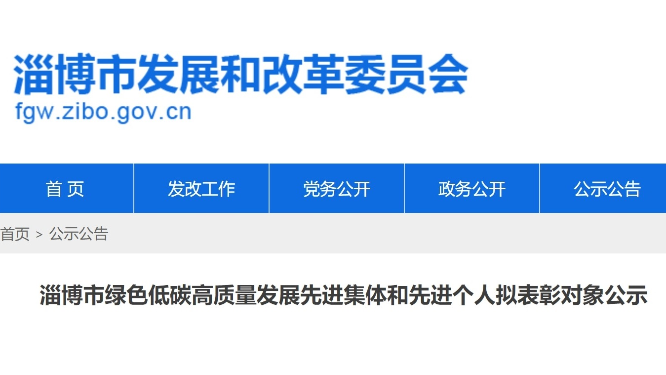 喜报！pg电子游戏app总经理吴越荣获“淄博市绿色低碳高质量发展先进个人”称号